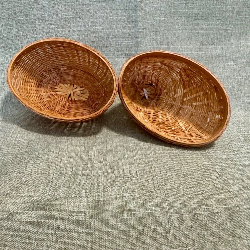 VTG Wicker Hen on Nest Basket Chicken Lidded Cottagecore Farmhouse Storage Box